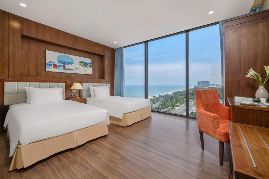 Review Yarra Ocean Suites Danang: khách sạn 4 sao gần biển Mỹ Khê, phòng hướng biển và tiện ích thư giãn